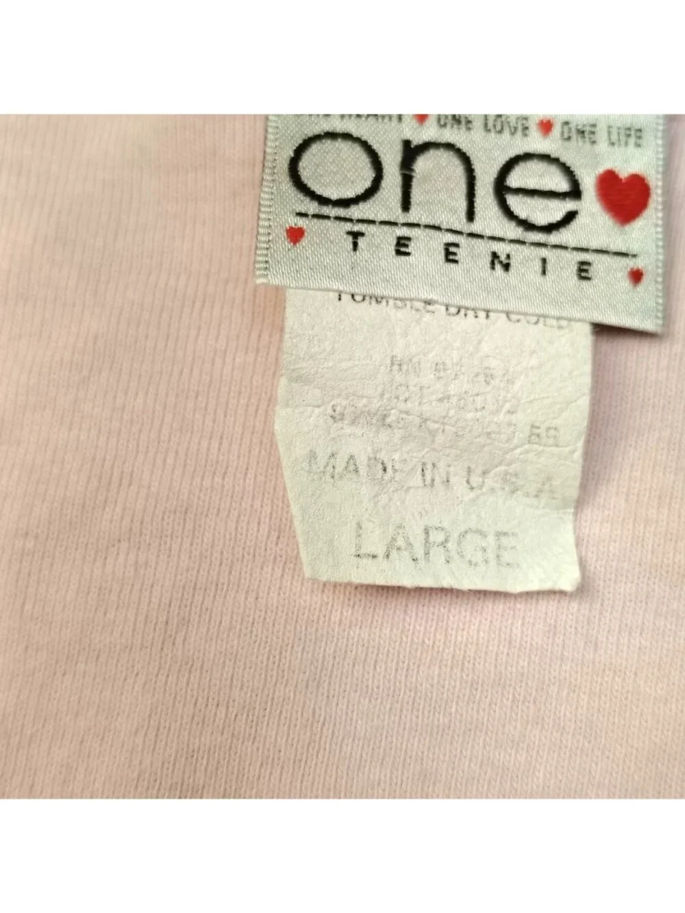 One Love Tees Girls Tank Top Youth 10/12 Pink Lips Graphic Sleeveless Cotton Shi
